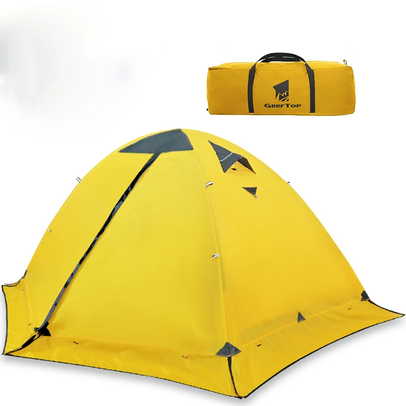 

Ultra-Light 2-Person Tent (5.7lbs) Double Layer Storm-Resistant With Aircraft Aluminum Poles Windproof For Hiking Wild Campsites