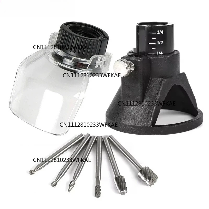 4pcsProtective Cover New Shield Rotary Tool Attachment Accessories Wood Milling Burrs Cutter Dremel Locator Power Tool Accessory