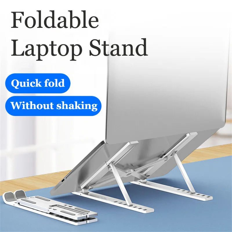 Ergonomic Foldable Laptop Riser Adjustable Portable Notebook Holder Cooling Stand For Macbook Air iPad Tablets Desk Accessories