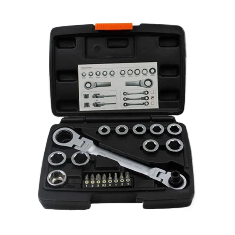 Ratchet Wrench Set 36 PCS Adjustable Wrenches Professional Mechanic Manual Wrenches Kit DIY Multifunctional Complete Spanner