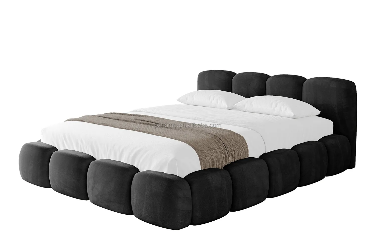 

# Popular EU Design Cotton Fabric King Queen Size Wooden Frame Hotel Bed with Metal Gas Lift Storage