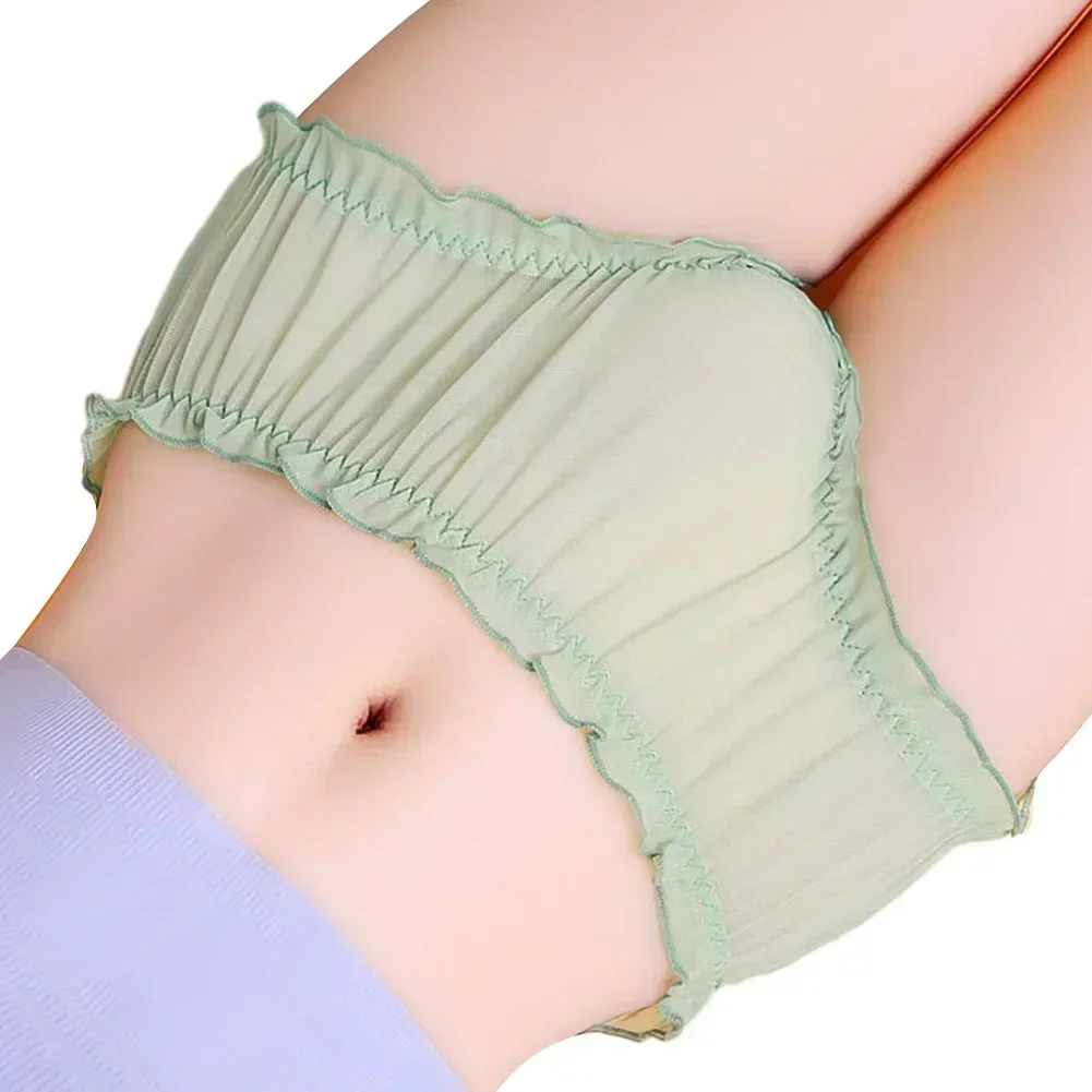 Женское нижнее белье, дышащие сетчатые кружевные прозрачные трусики с грибком, сексуальные тонкие удобные эластичные трусы, быстросохнущие треугольные трусики