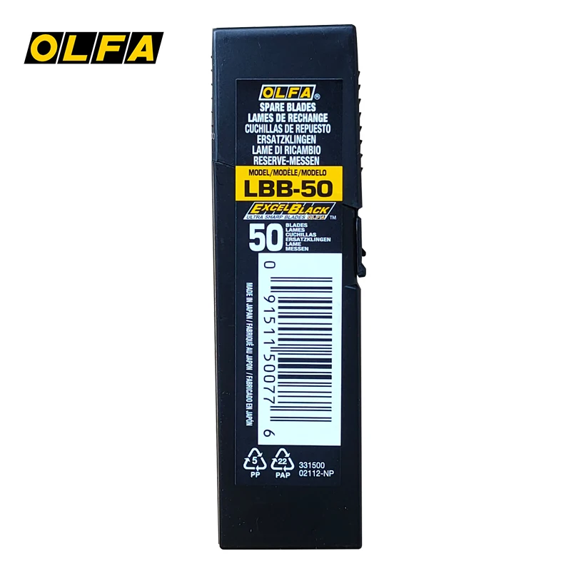 OLFA Blade Black Type 18mm  LBB-10 LBB-50 PL-1 L-1 L-2 L-3 OL FL CL ML SL-1 EXL XL-2 BN-L BN-AL NOL-1 NL-AL