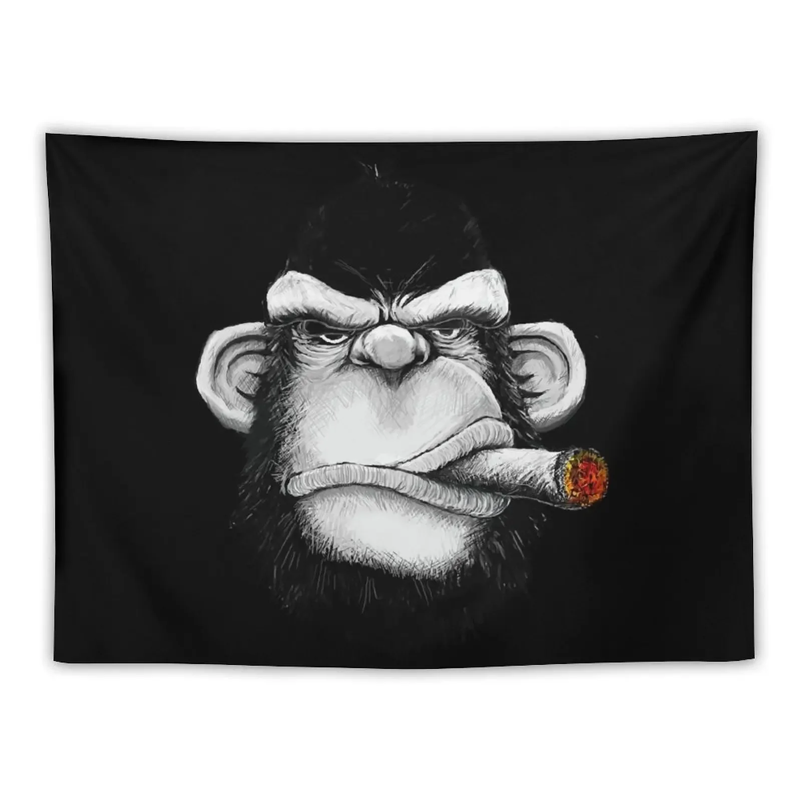 Cigar Monkey Essential Tapestry Room Decore Aesthetic Room Decor Aesthetic Room Decorator Tapestry