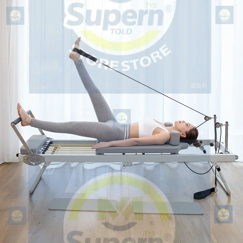 Large Folding Pilates Reformer Equipment Core Yoga Bed Home Fitness Weight Loss Steel ABS steels Material Pilates Machine