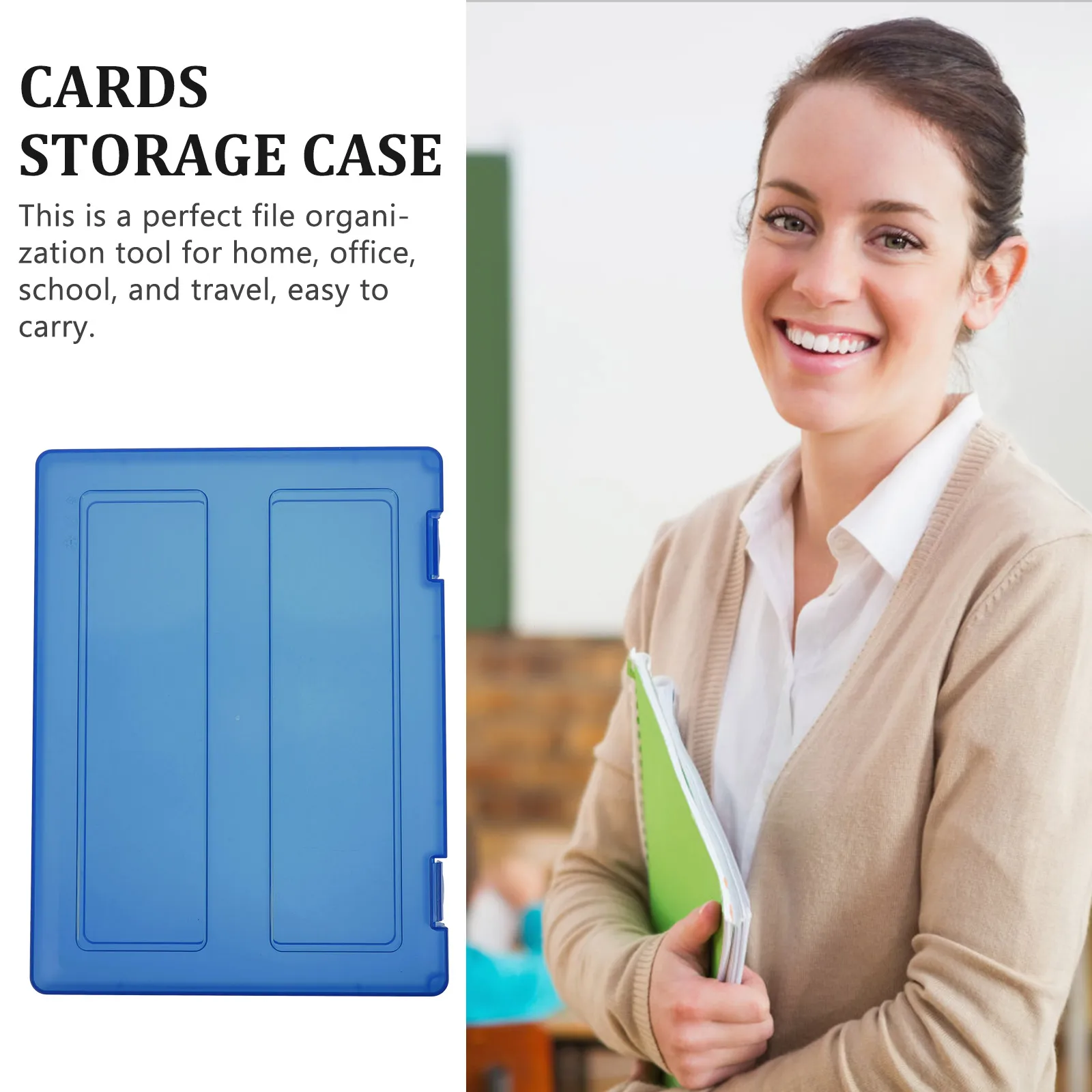

Transparent File Box Card Holder Photo Cards Storage Container Business Organizer Plastic Pp Case