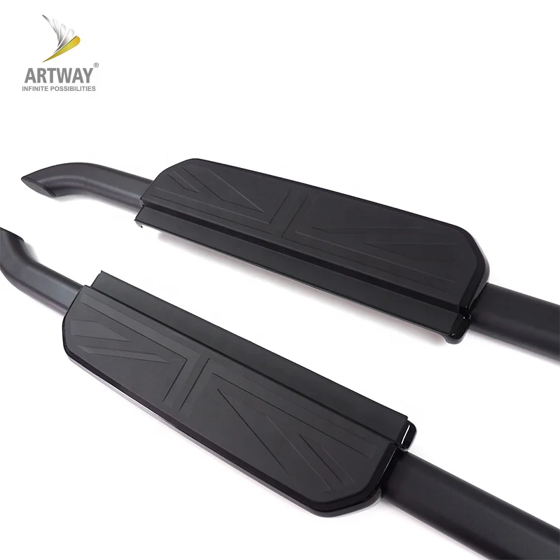 Car Upgrade Aluminum+Rubber Flag Pedal Fixed Side Step for Land Range Defender 90/110/130
