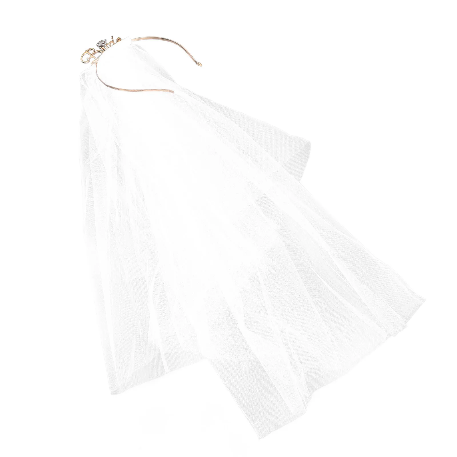 

Bridal Headband With Veil Elegant Wedding Headdress For Bride Bachelorette Party Bride Accessories Evening Prom