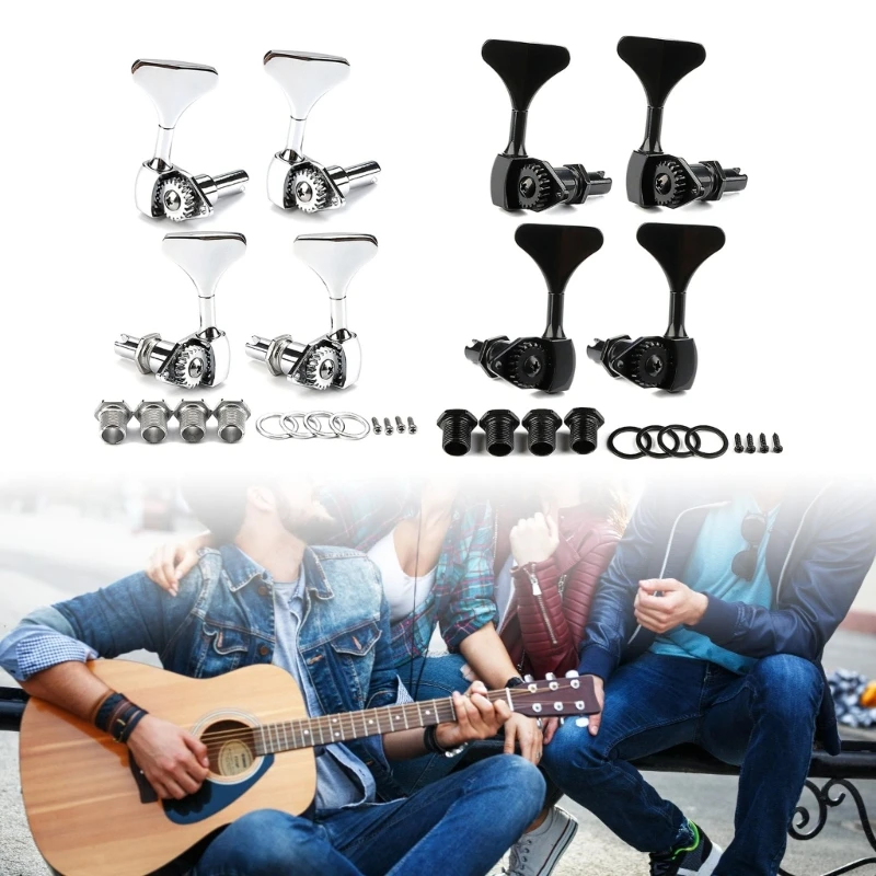 Electric Bass Tuner Peg Replacement 1:20 Ratio Open Gear Tuning Key Pegs Machine Head Knobs Bass Hardware Enduring