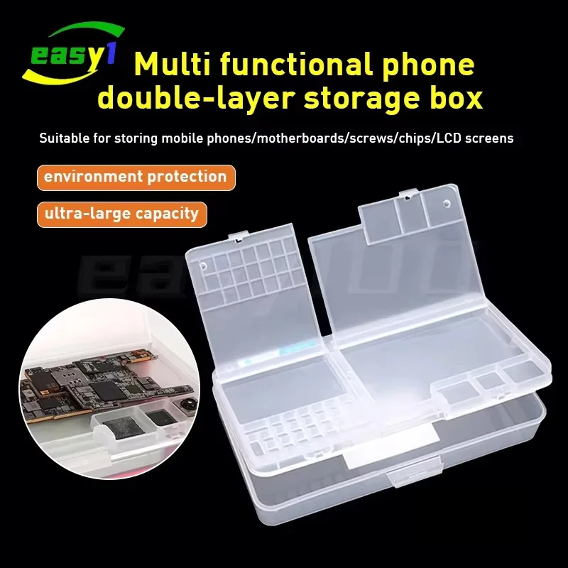 SUNSHINE SS-001A Multi-Functional Mobile Phone Repair Storage Box for IC Parts & Smartphone Opening Tools Collector