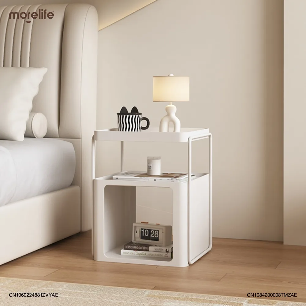 

Simple Modern Bedside Table Substitute Bedside Shelf Creative Square Edge Storage Cabinets Furniture Bedroom Nightstands K01