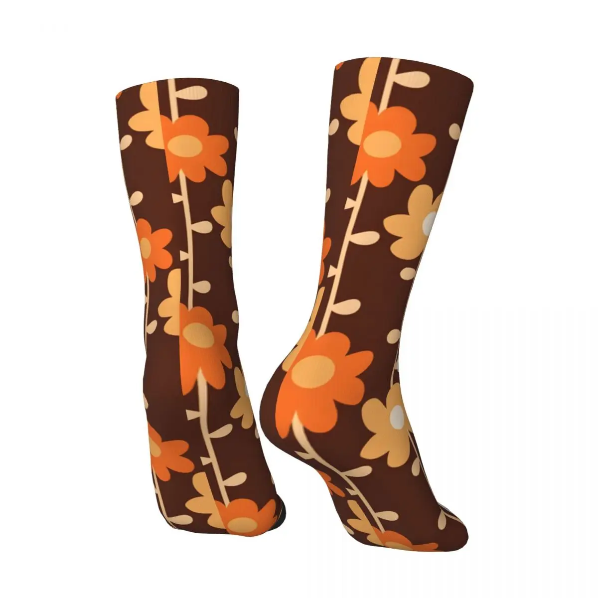 Crazy compression COMING UP DAISIES - Chocolate Sock for Men Harajuku Quality Pattern Crew Sock Novelty