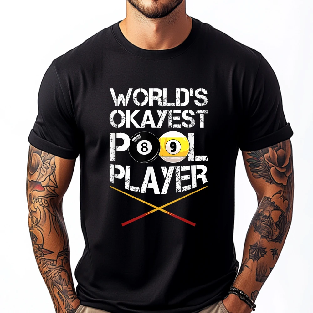 

World is Okayest Billiards Player Pool Snooker Cue 8-Ball Clothing Luxury Brand Mother's Day Gift Classic