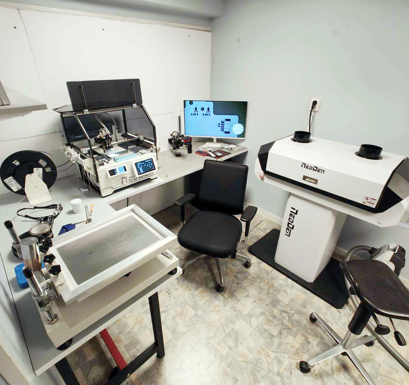 NeoDen YY1 Mini pantalla táctil de 2 cabezales de bajo costo montaje Pcb automático producción electrónica pequeña máquina de recogida y colocación Smt Smd