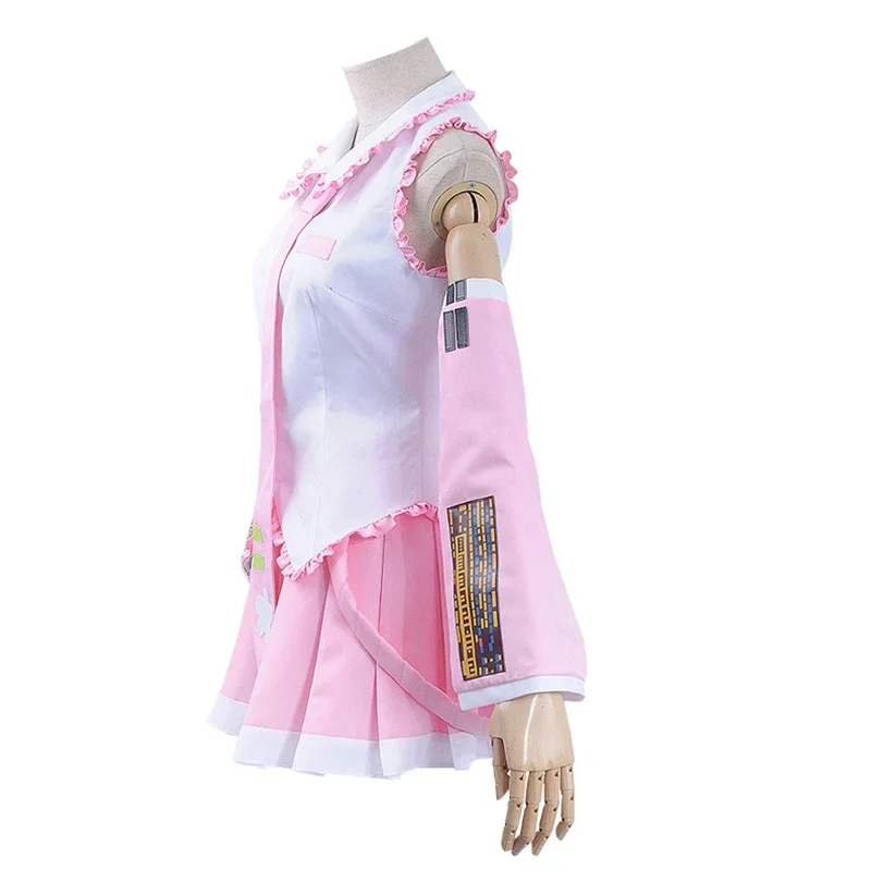 Japanese Anime Costume Miku Pink Cosplay Kawaii Sakura Figure Role-Playing Dress Female Halloween Costume Gift