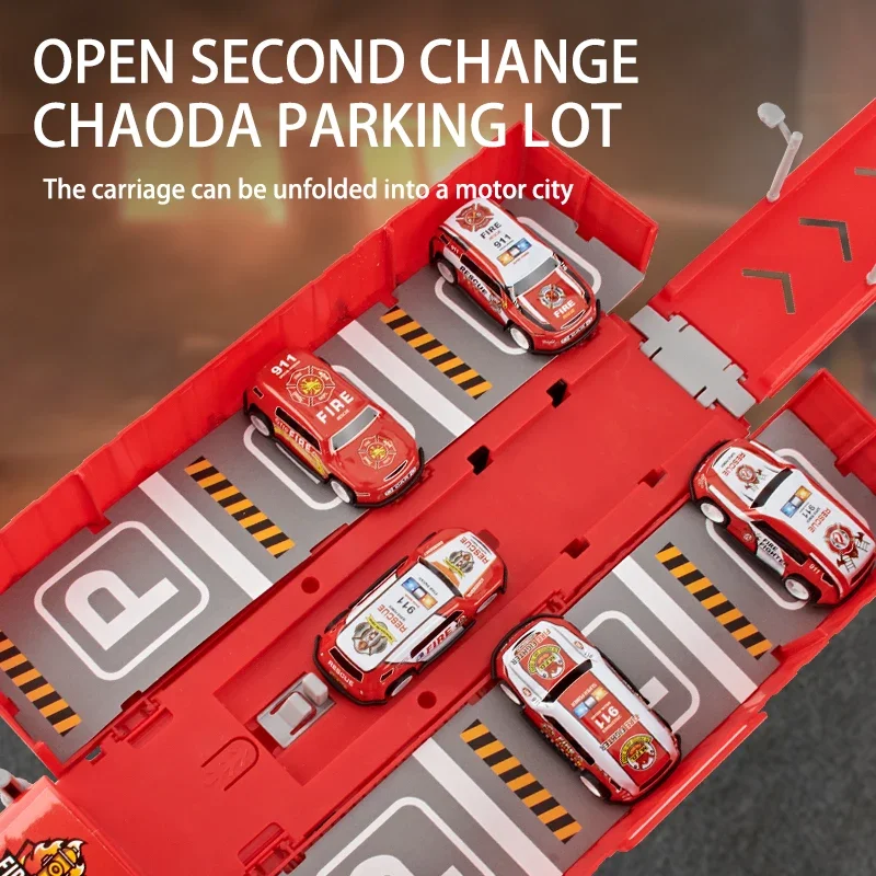 Large variable rail ejection storage container car Toys truck model track ejection June 1 Children's Day gift