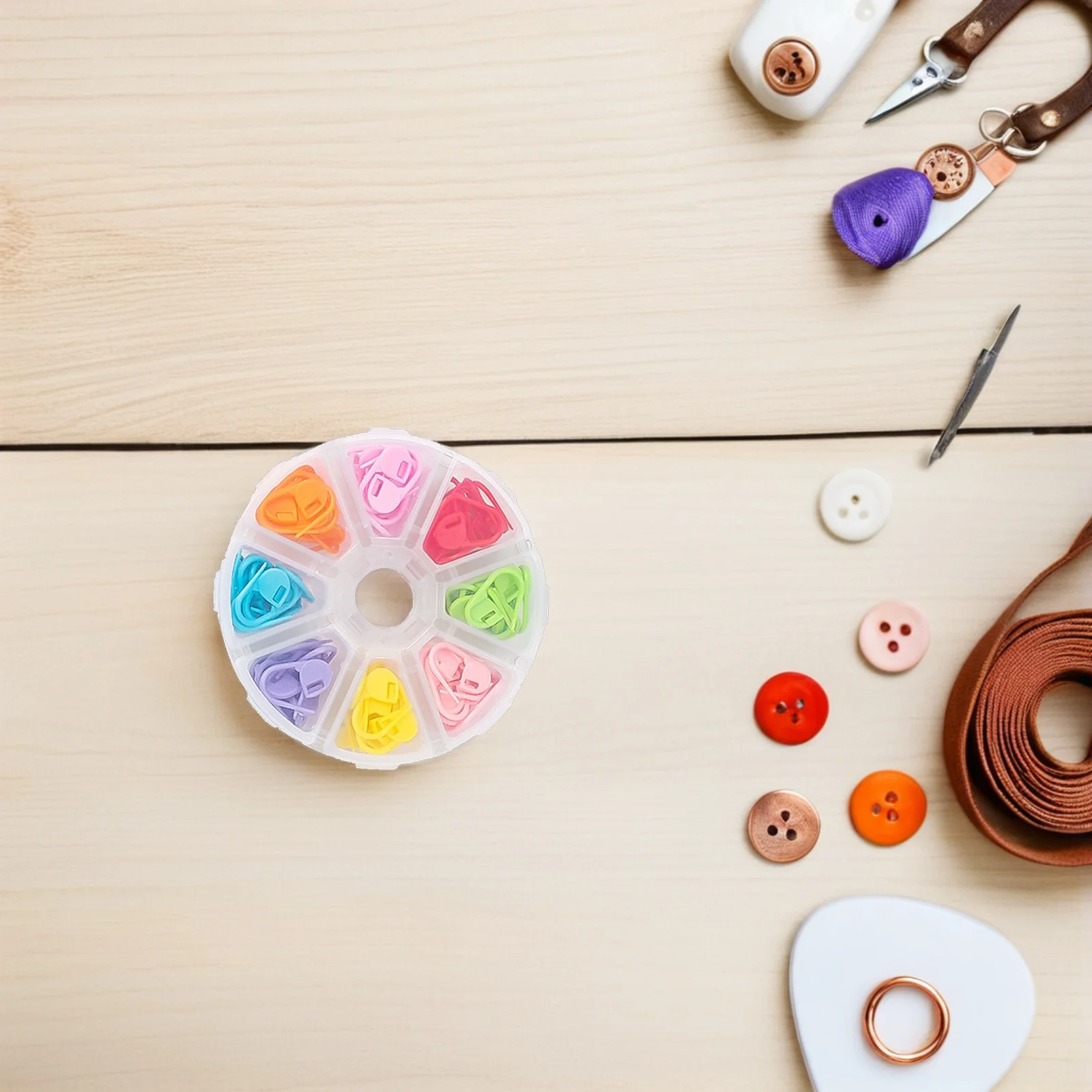 

80Pcs Stitch Markers Rings for Knitting Crochet Colorful DIY Craft Accessories Safe Slip Resistant Tool Knitting Auxiliary