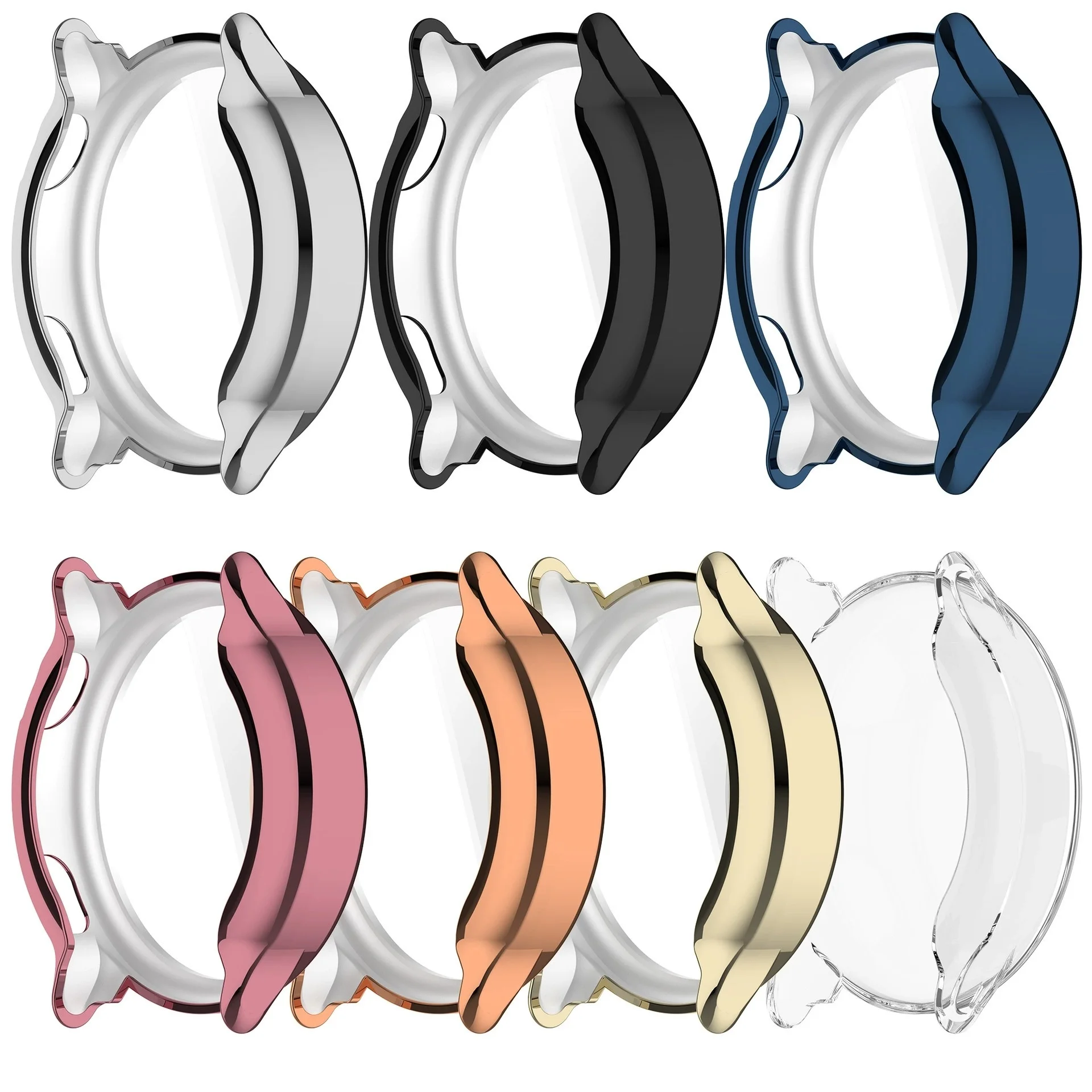 30 peças capa protetora de relógio inteligente para garmin vivoactive 6 cobertura de tela cheia à prova de choque capa tpu macia