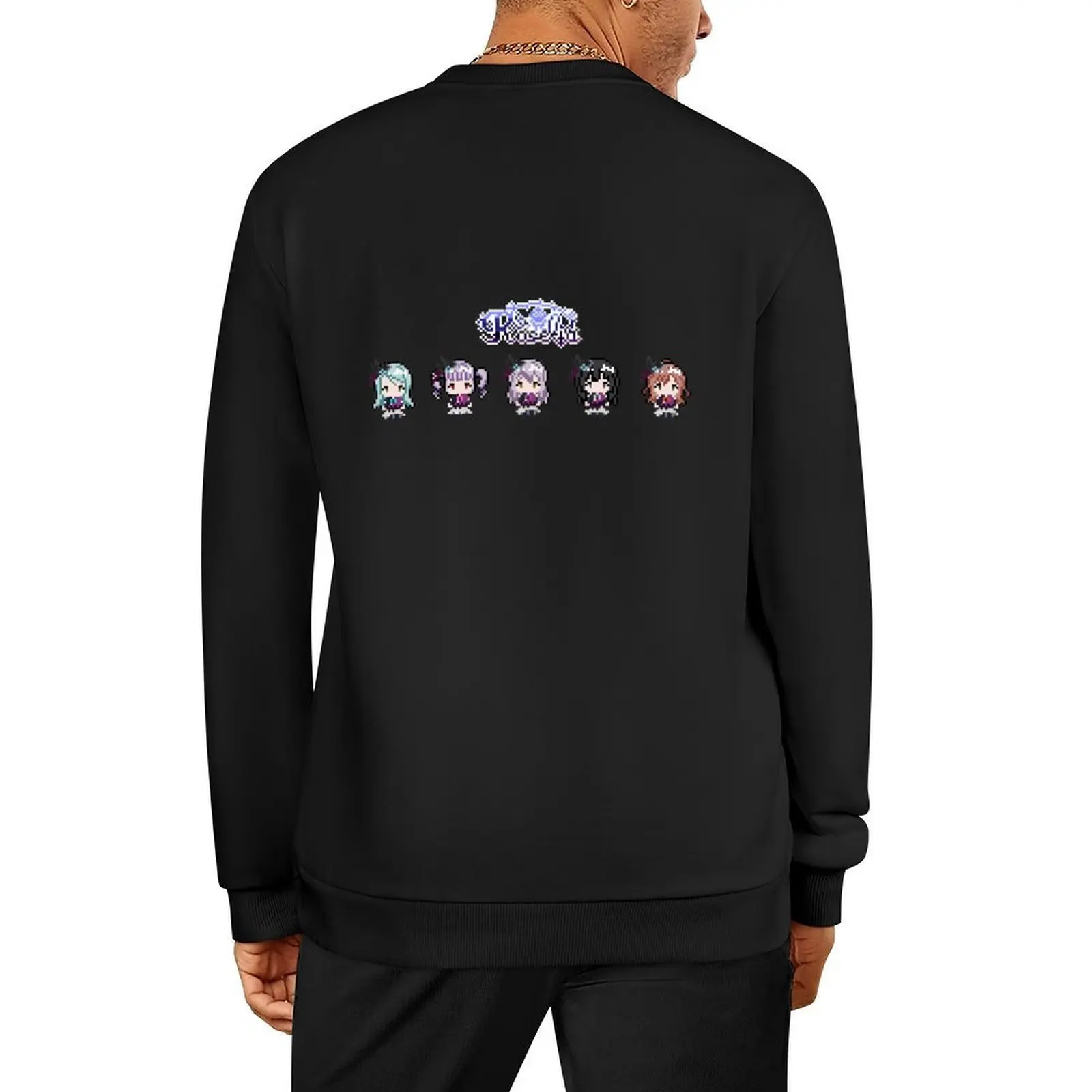 

Bang Dream ! Roselia pixel art Pullover men wear men's winter sweater tracksuits aesthetic clothing oversize sweatshirt