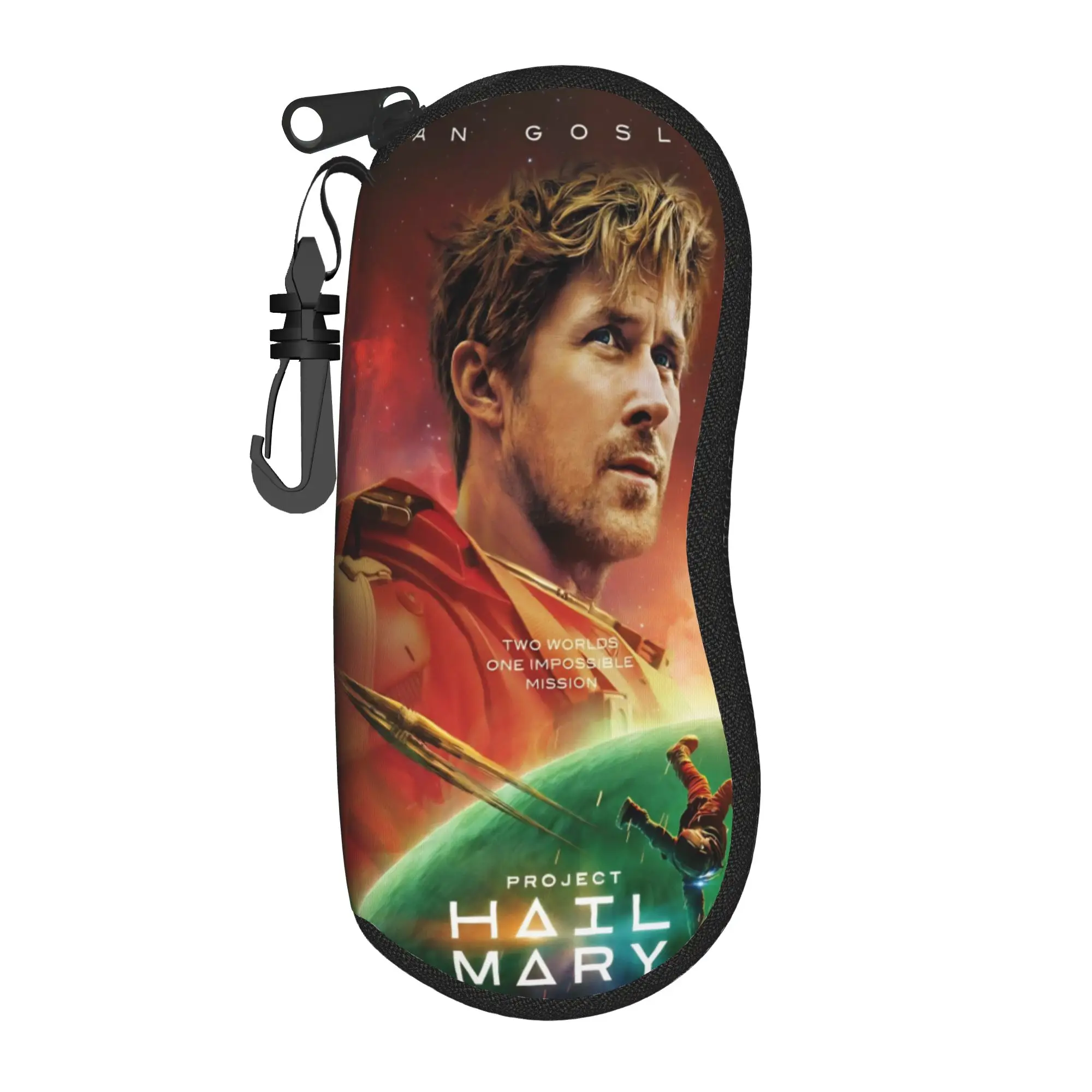 Harajuku Project Hail Mary Movie 2026 Glasses Case Printing Zipper  Glasses Box Anti-Pressure Glasses Box