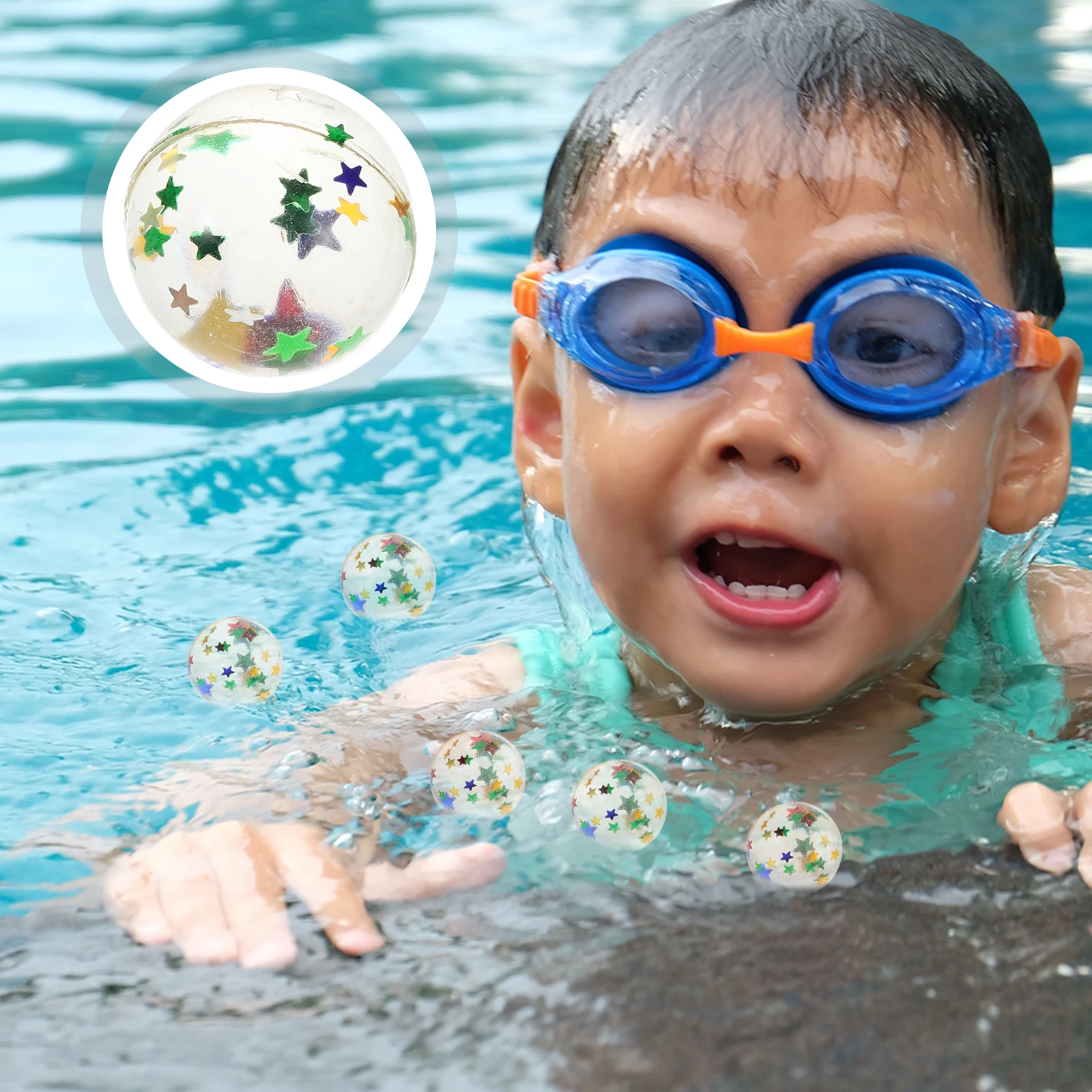 100 pezzi palla galleggiante acqua piccole palline rimbalzanti per bambini giochi estivi in piscina il rimbalzo galleggiante in gomma lancio bambino