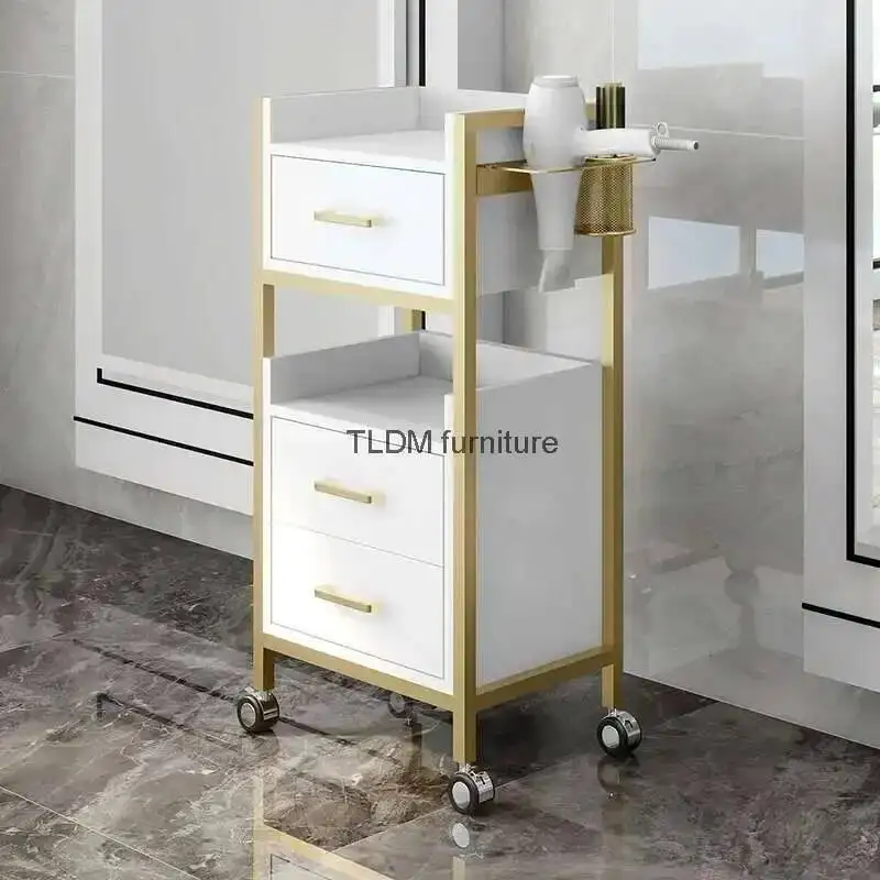 Portable Hairdressing Trolley Rolling Storage Utility Salon Trolley Aesthetic Drawers Werkzeugwagen Salon Furniture MQ50TC