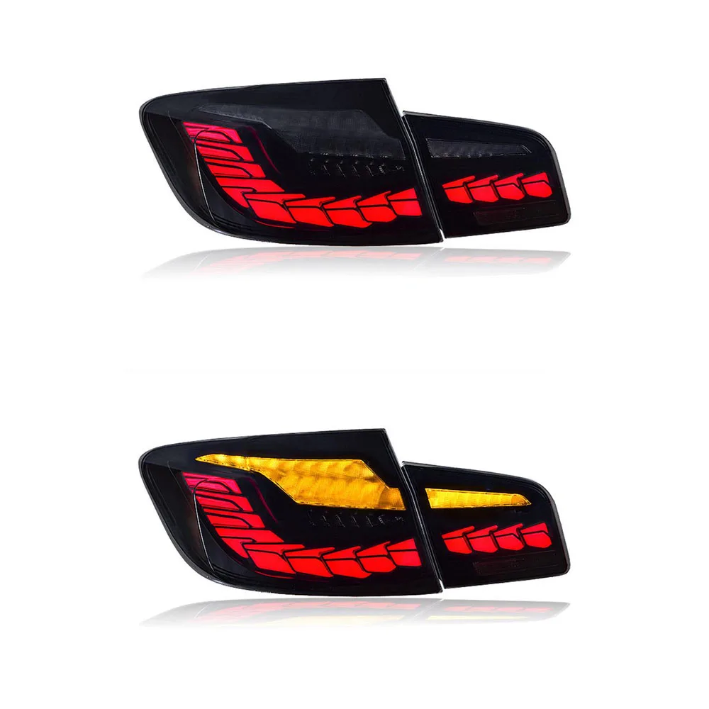 

For BMW 5 Series Tail Light Assembly 11-17 F10 F18 Modified Dragon Scale Model LED Running Water Turning Tail Lights