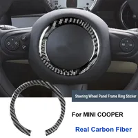 Car Steering Wheel Panel Sticker Frame Trim Circle Cover For Mini Cooper R55 R56 R60 R61 Car Interior Decor Strip