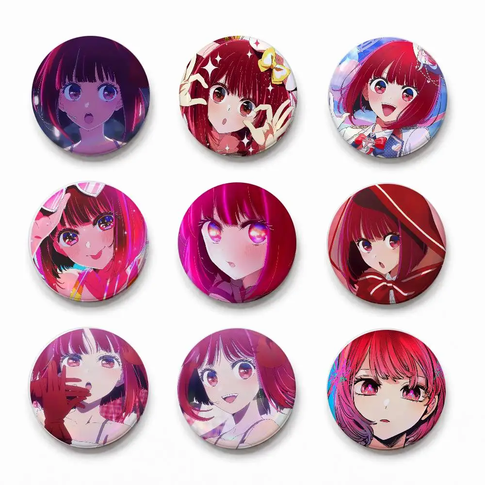 Ar-ima-s Ka-sna-s Creative Round Button Pins Badge Set Cartoon Anime Movie Music Pattern Brooches For Bags Jackets