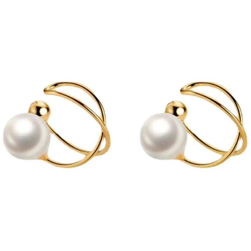 Minimalist ear clip without ear holes for girls with a high-end feel, super immortal aura, forest style niche design, pearl earr
