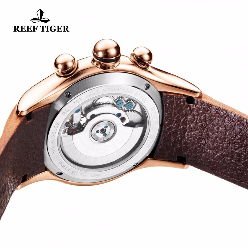 Imagem -06 - Reef Tiger rt Esporte Luminoso Relógios Automáticos para Masculino Tourbillon Ano Mês Calendário Safira Relógio à Prova Drágua Rga703