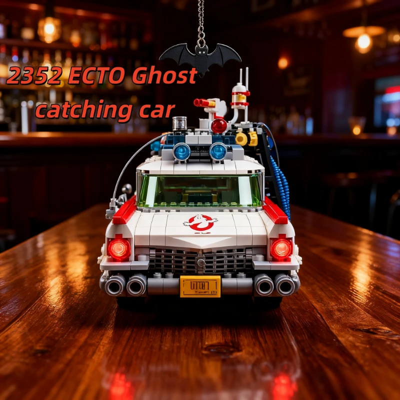 ECTO-1 SPECTER SPEC: نموذج سيارة مسكون متوهجة مكون من 235 قطعة |   متوافق تمامًا مع 10274 |   بناء Ultimate Ghostbusters