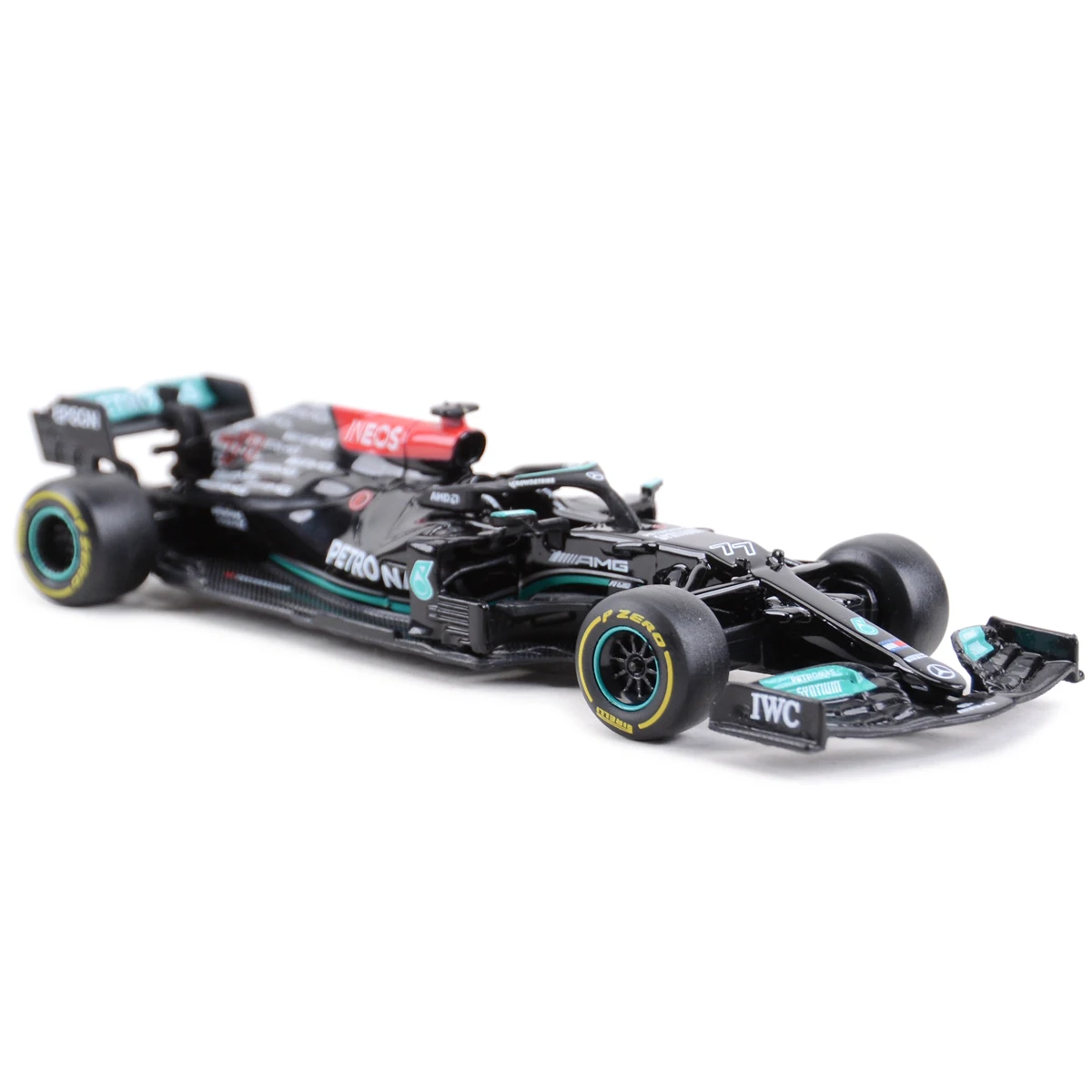 Bburago 1:43 2021 Mercedes AMG W12 E Performance #77 Valtteri Bottas Static Simulation Diecast Alloy Model F1 Racing Formula Car