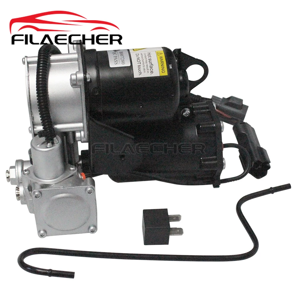 

For Land Rover LR3 LR4 Range Rover Sport Suspension Compressor Pump with Bracket+Relay+Air Pipe For Hitachi Type LR023964