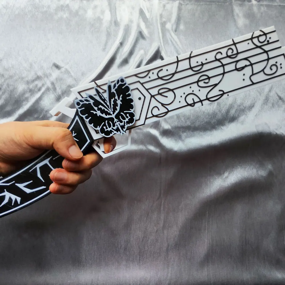 Juego de Anime Biblioteca de Ruina Angela, accesorios de Cosplay, pistola de mariposa blanca y negra, accesorios de juego de rol para fiesta de Halloween para hombres y mujeres