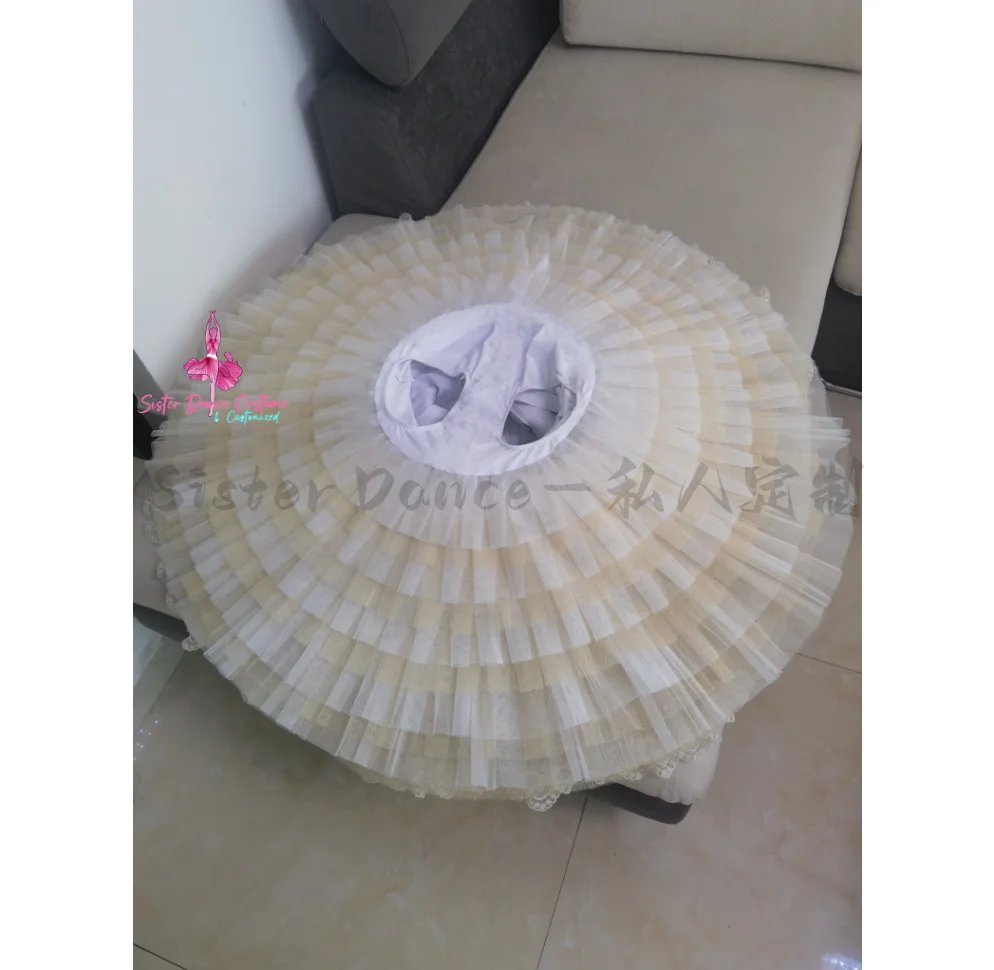 High-end professional ballet adult children golden court dress Sleeping Beauty costume plate skirt competition performance custo