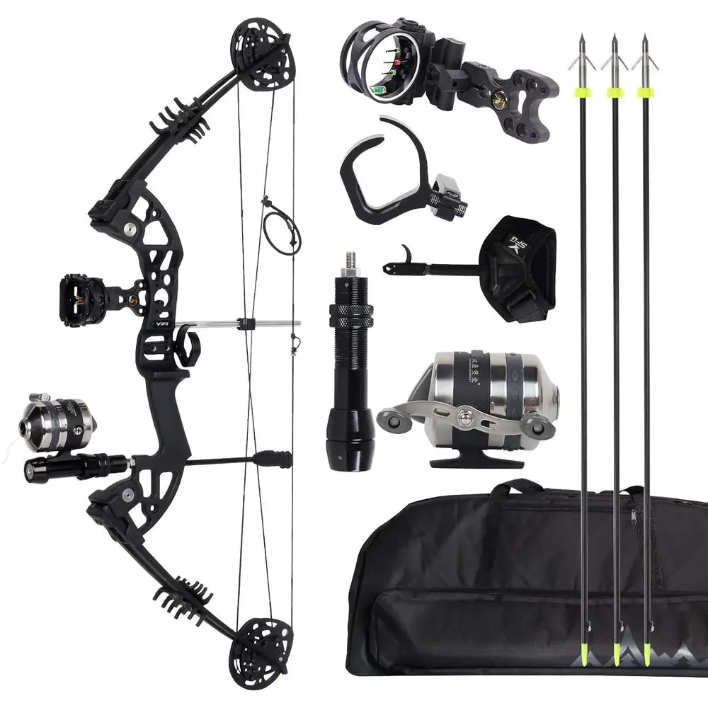 

Compound Bow Tuning Kit 30-60LBS - Archery Camo Equipment Set with Solid Arrows for Adult Shooting