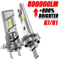Bombilla de faro LED H1 H7, 800000LM, superbrillante, CANBUS, lámparas Led para automóvil, Plug And Play, ventilador Turbo, diodo, luces de coche 6000K 12V