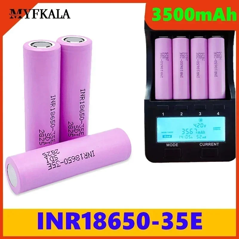 

New Origineel 18650 3500mah 20A Ontlading INR18650 35E 1-10PCS 3.7V Li-Ion Oplaadbare Battery