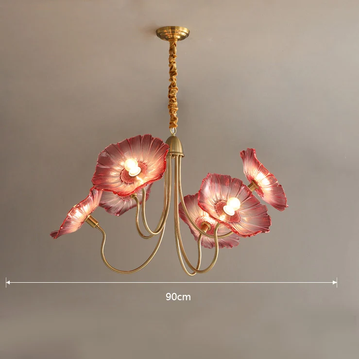 2026 Scandinavische luxe stijl slaapkamerlamp creatieve bloem persoonlijkheid eenvoudige lichte eetkamer design woonkamer led kroonluchter
