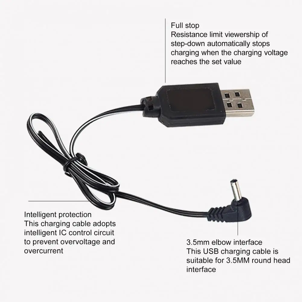 고품질 3.7V 250m AUSB 충전기 케이블, 3.5mm 잭 원격 제어 자동차 USB 충전기 전기 장난감 ~