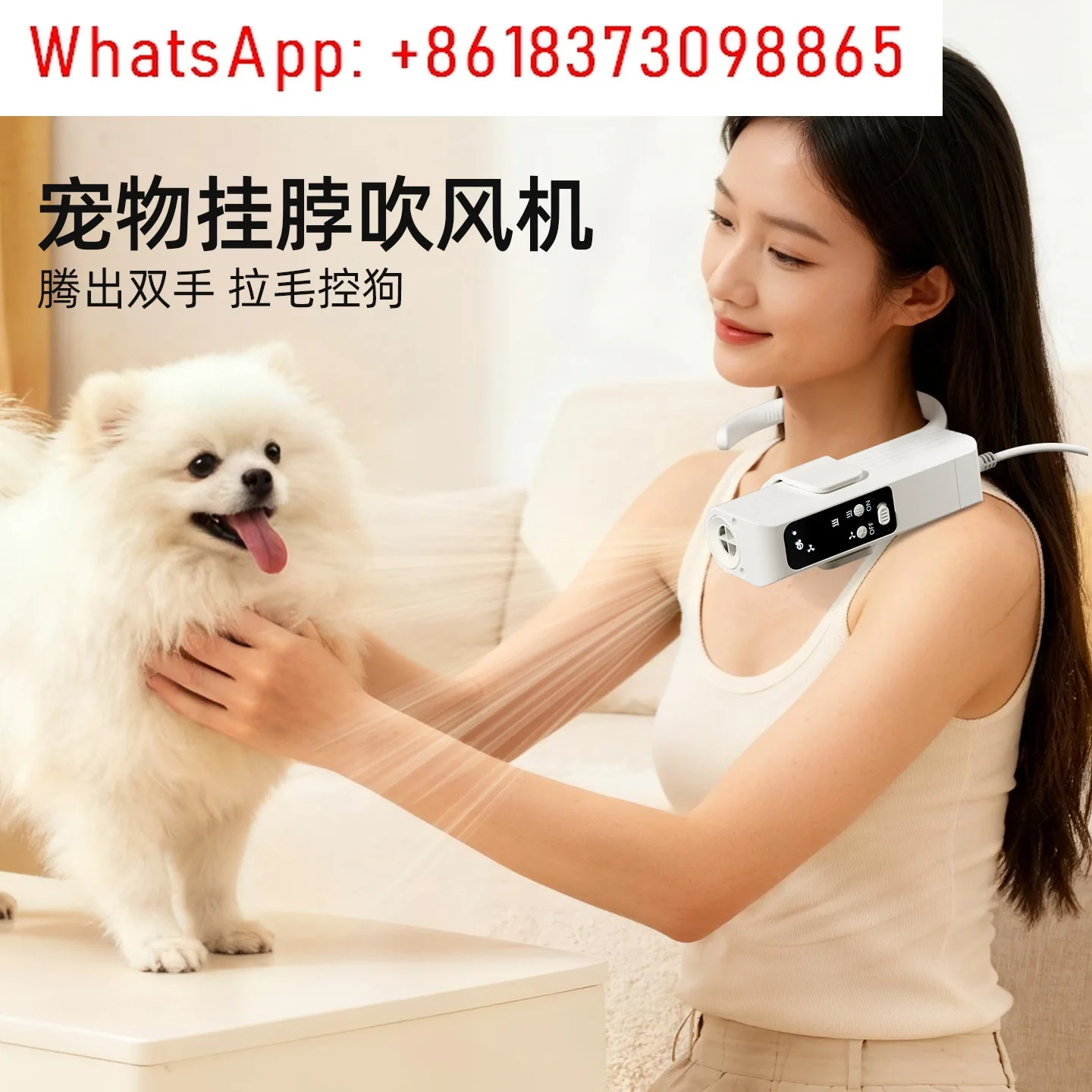 Pet neck hair dryer dog professional beauty high speed hair dryer pet supplies