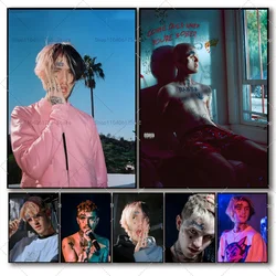 1PC Rapper Lil Peep Poster Self-adhesive Art Waterproof Paper Sticker Coffee House Bar Room Wall Decor
