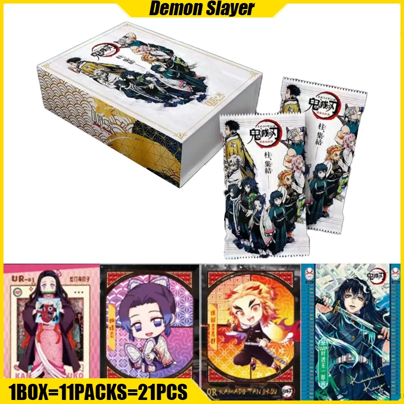 

DUOMI Demon Slayer Cards The Confrontation of Fate Anime Collection Cards Mistery Box Board Games Toys Birthday Gifts for Kids