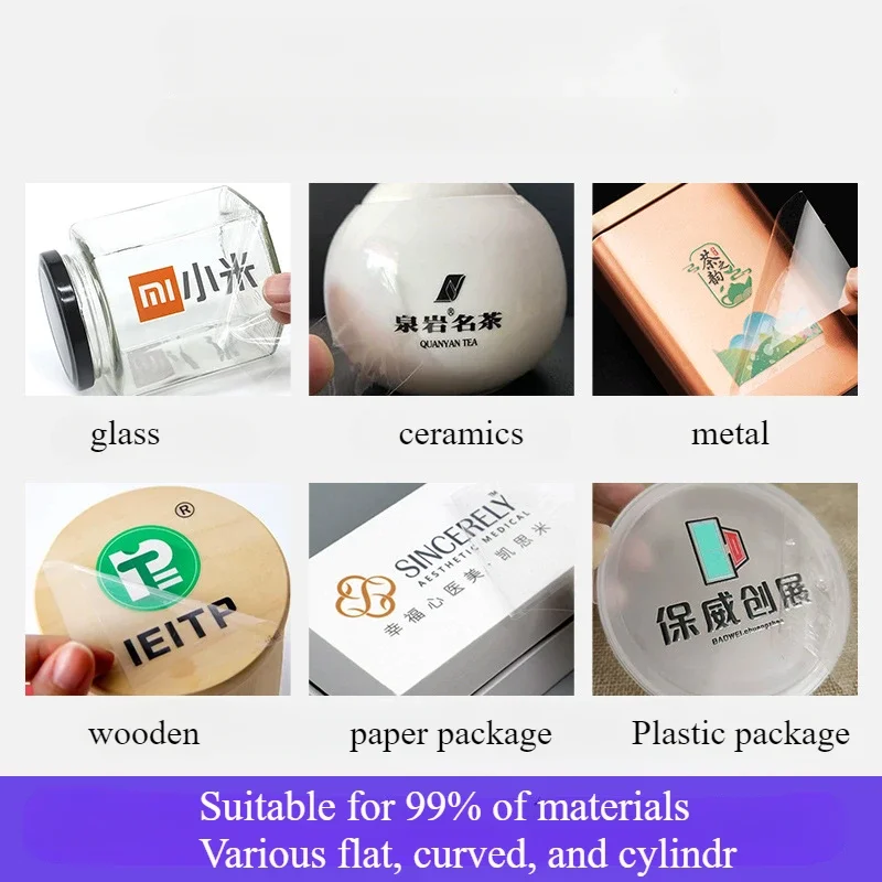 50pcs Custom UV Transfer Logo Sticker Wrap Personalized DTF Transfer Sticker Labels for cups perfume bottles lips