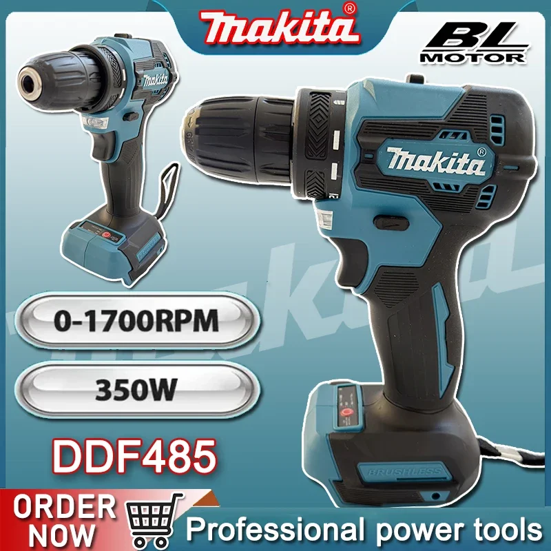 

Makita DDF485 Multi-function Screwdriver Impact Brushless Drive Rechargeable Brushless Drill 10MM LXT Compact Cordless Tool