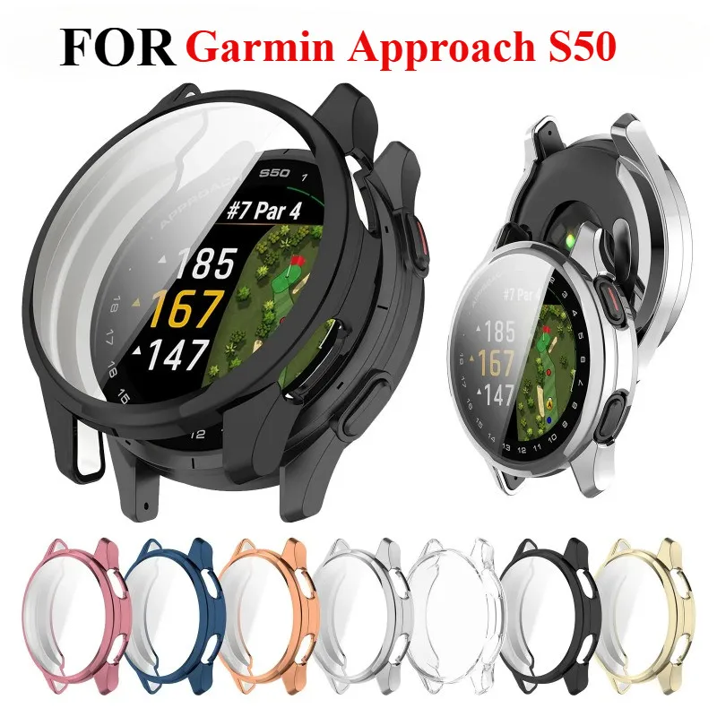 Screen Protector Case voor Garmin Approach S50 Zachte TPU Face Cover Rondom Beschermende Bumper Accessoires voor Garmin S50