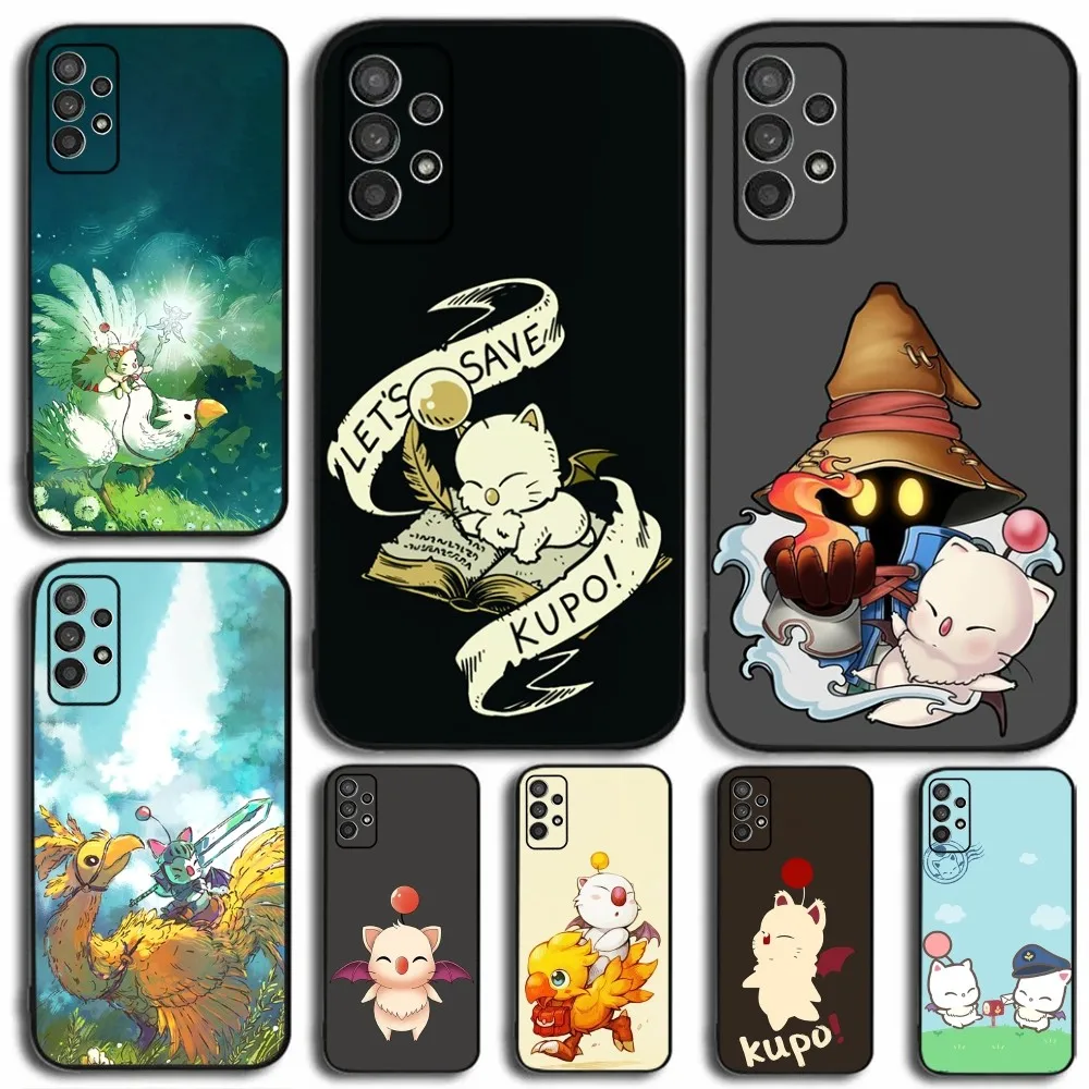 M-Moogle Final Fantasy Phone Case For Samsung Galaxy A13,A21s,A22,A31,A32,A52,A53,A71,A80,A91 Soft Black Cover