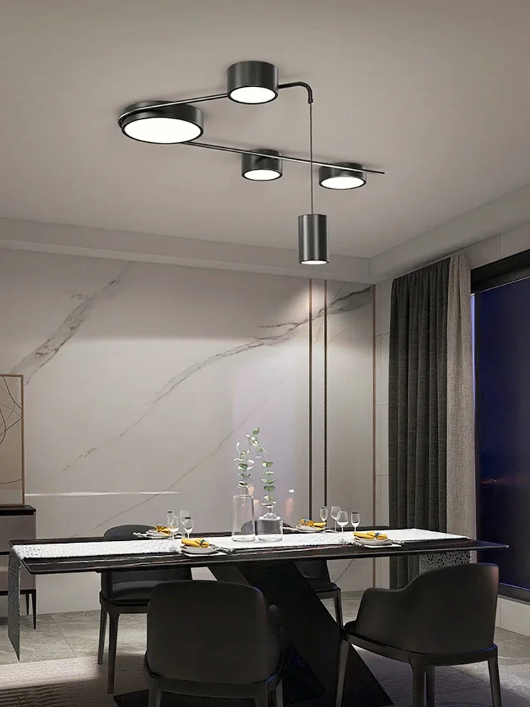 Neue moderne LED-Kronleuchter Lichter Wohnzimmer Esszimmer Arbeits zimmer Schlafzimmer Halle Küchen lampen einfache spezielle schwarze Innen