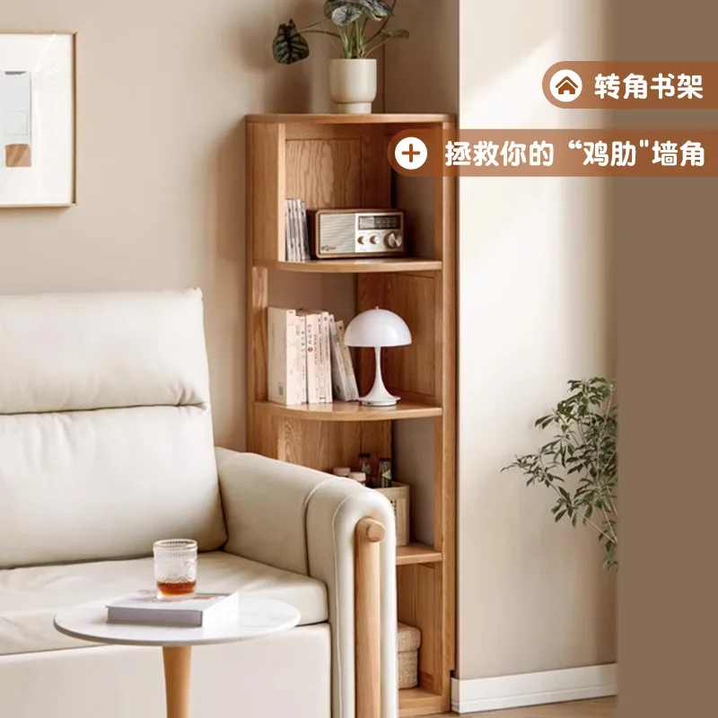 

Shunyi Furniture/Solid Wood Corner Bookshelf Corner Shelf Household Bookcase Multi-layer Storage Rack Floor Triangle Cabinet